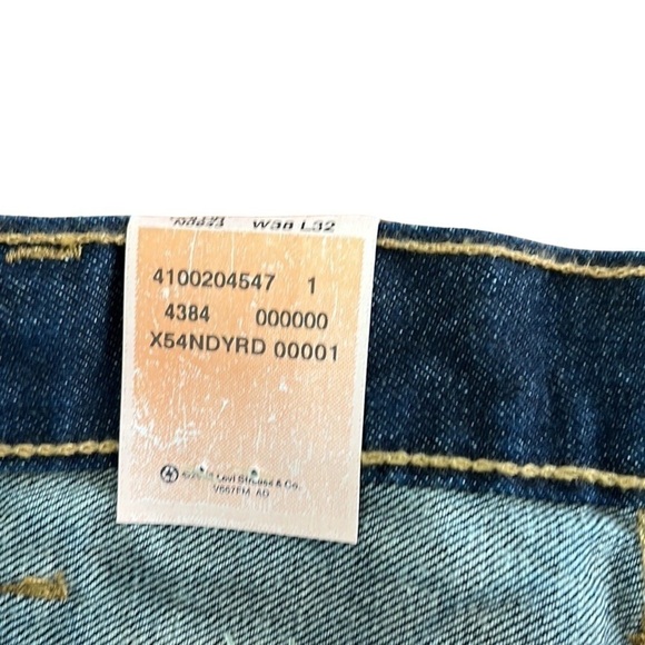 Levi’s Men’s Original Fit 501 Button Fly Straight Jeans Size 38 Dark Wash NEW - Picture 7 of 10